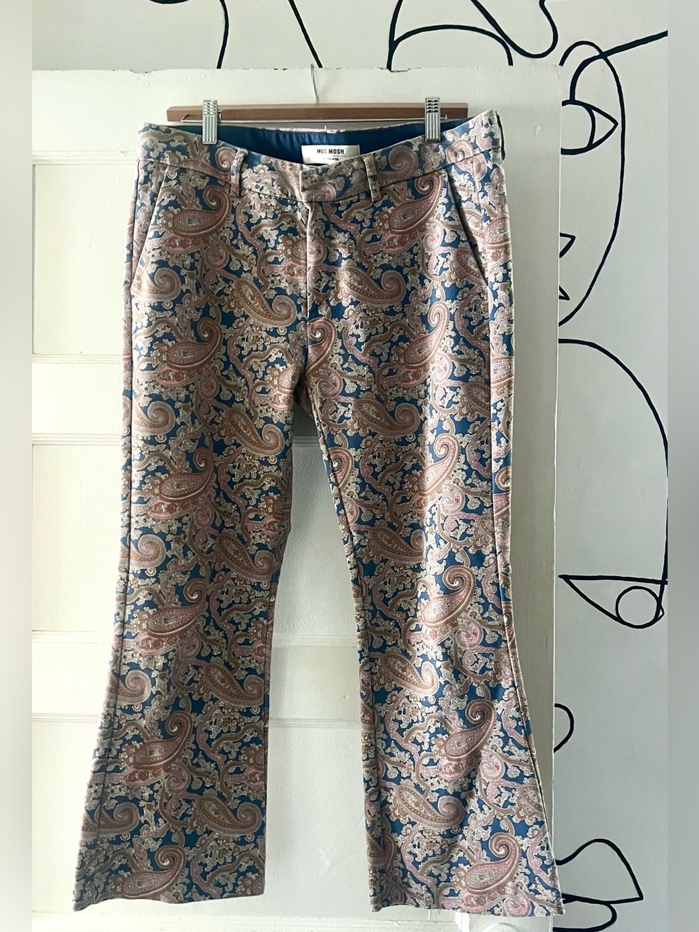 Mos Mosh soft tailoring paisley trousers